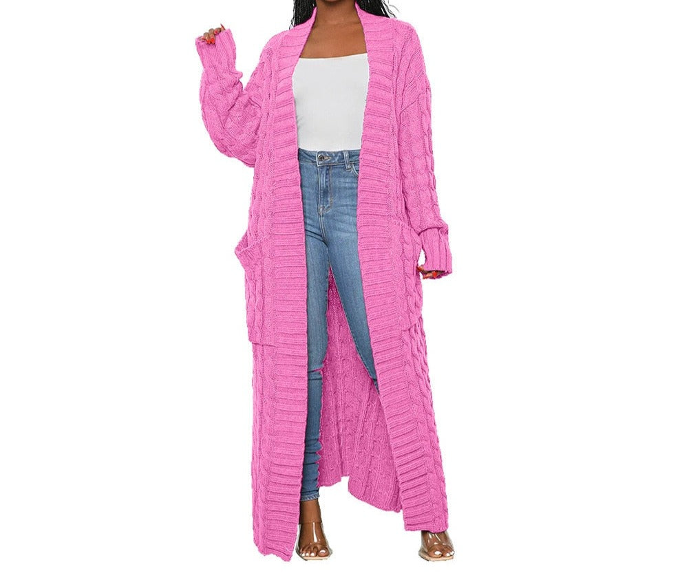 Extra Long Ladies Blanket Cardigan