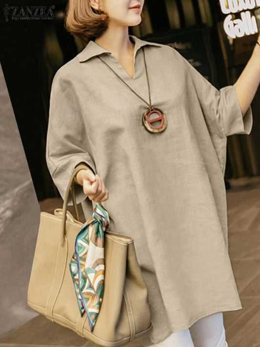 Elegant Oversized V-Neck Tunic