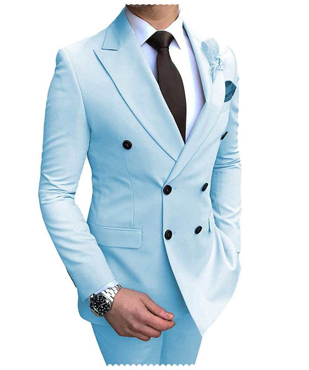 "The Upper Class" Men's Double-Breasted Suit