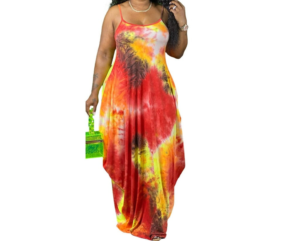 Plus Size Draped Fit  Maxi Dress