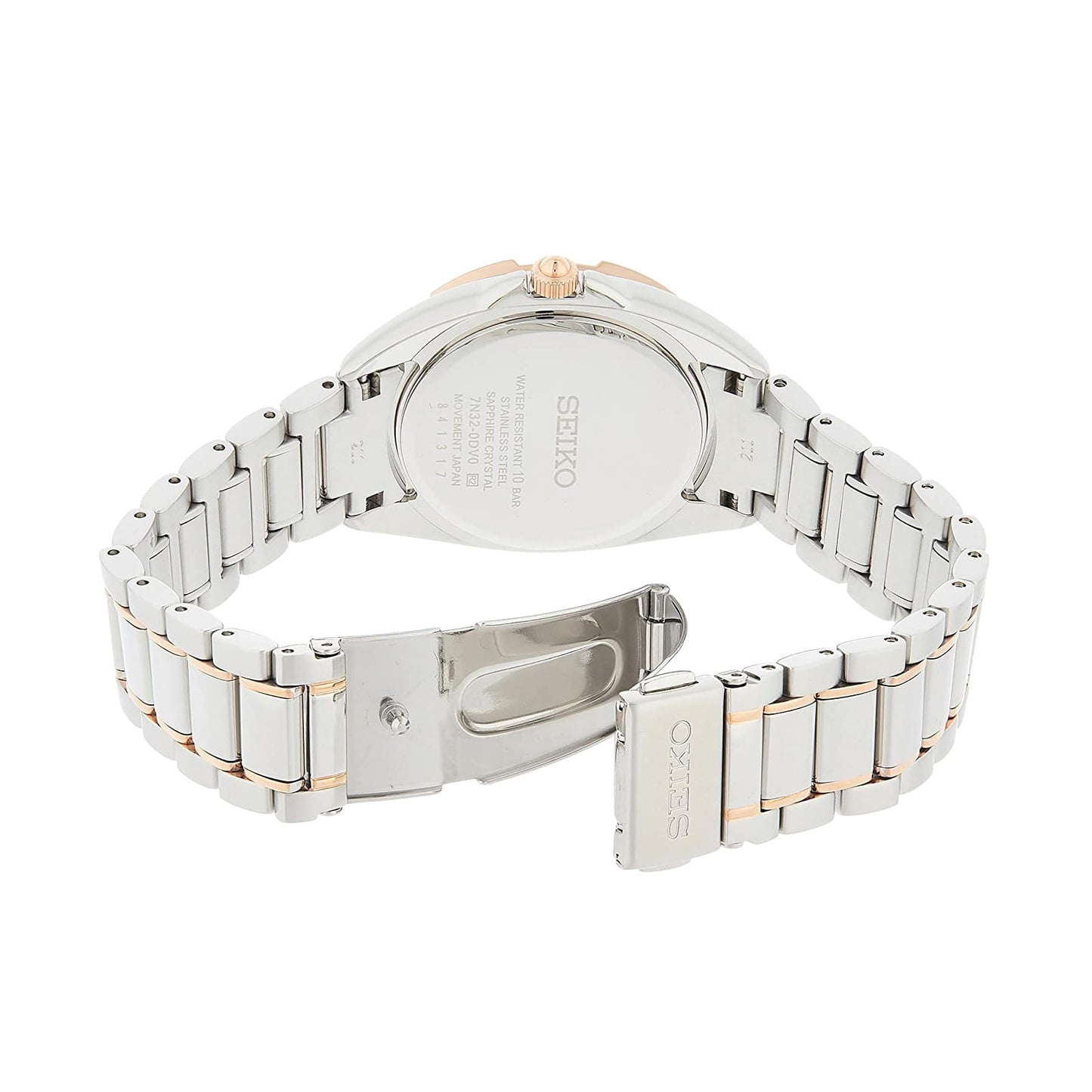 Two Tone Diamond Accent Mother of Pearl Women's Watch