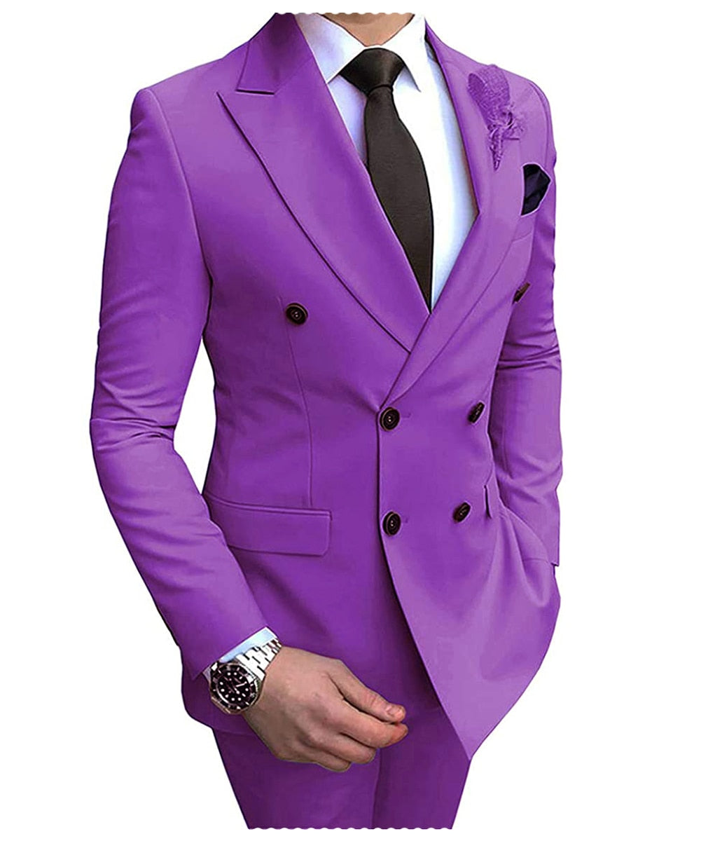 "The Upper Class" Men's Double-Breasted Suit