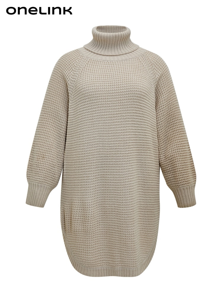 Long Sleeve Khaki Turtleneck