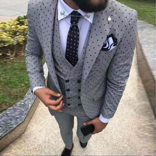 Men's Dotted 3-Piece Suit