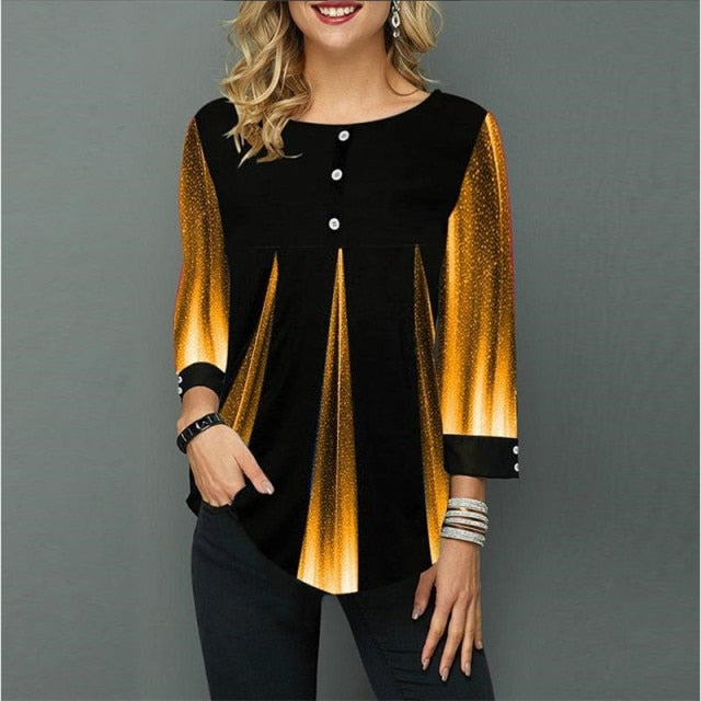 3/4 Sleeve Women's Summer Blouse