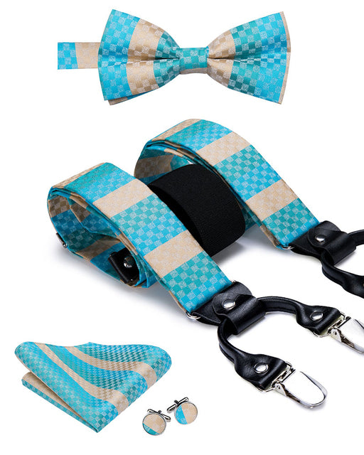 Men's Silk Tie and Suspenders Set