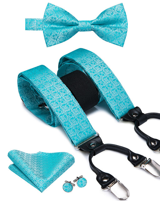 Men's Silk Tie and Suspenders Set