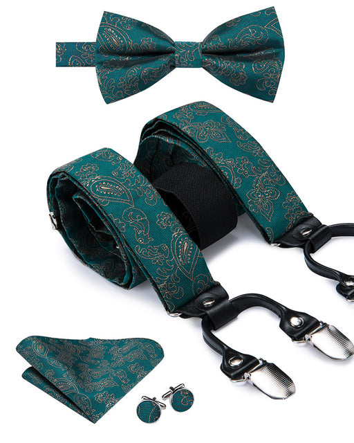 Men's Silk Tie and Suspenders Set