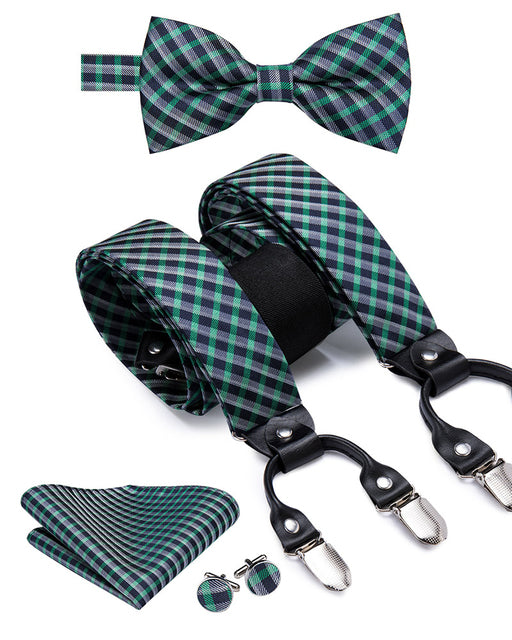 Men's Silk Tie and Suspenders Set