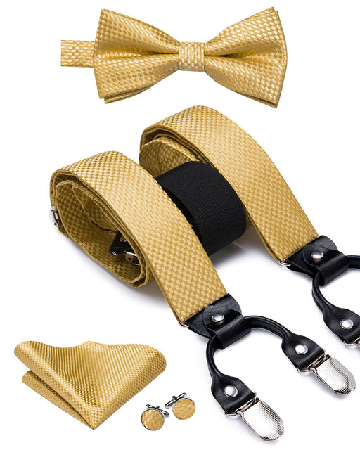 Men's Silk Tie and Suspenders Set