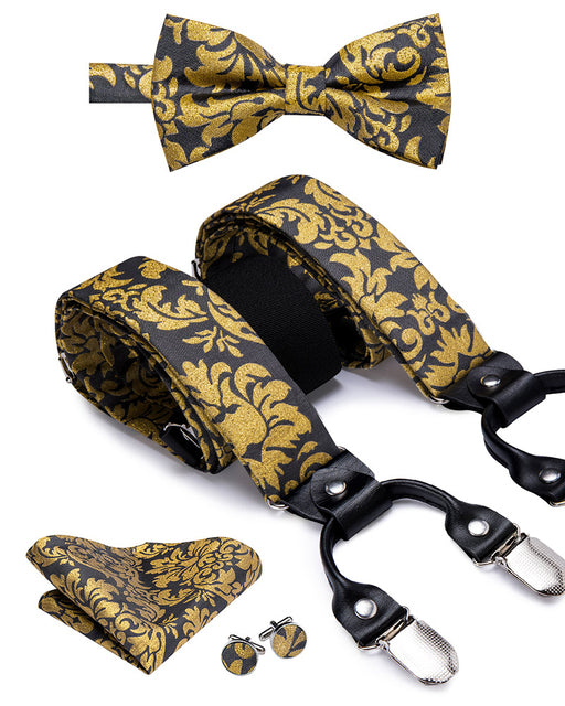 Men's Silk Tie and Suspenders Set