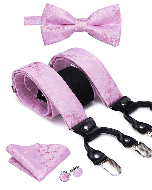 Men's Silk Tie and Suspenders Set