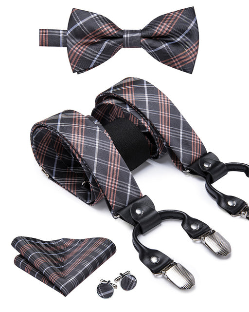 Men's Silk Tie and Suspenders Set