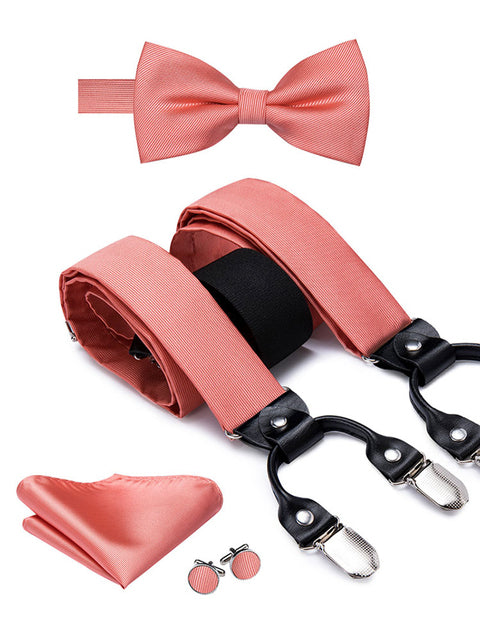 Men's Silk Tie and Suspenders Set