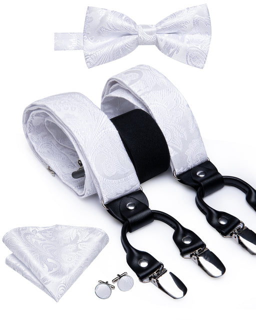 Men's Silk Tie and Suspenders Set