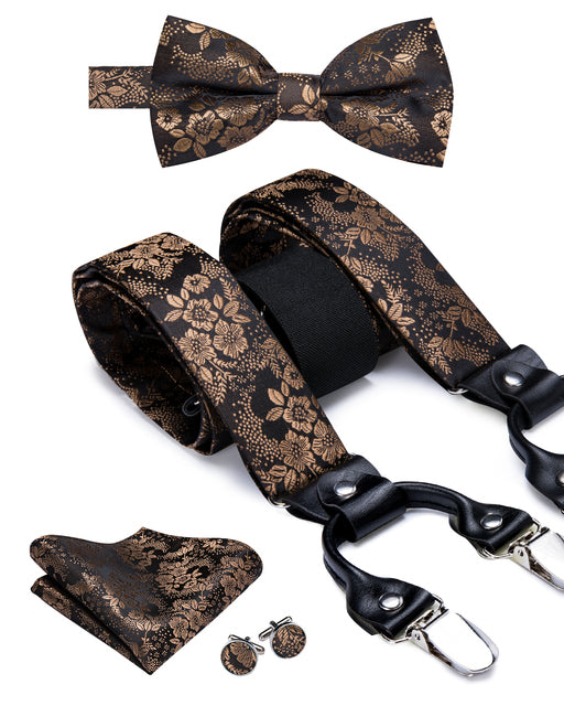 Men's Silk Tie and Suspenders Set