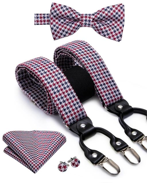 Men's Silk Tie and Suspenders Set