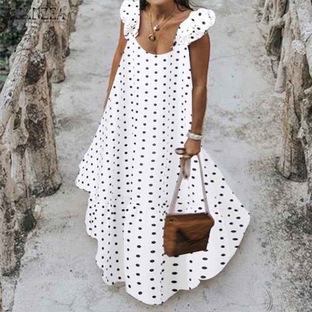 Bohemian Polka dot Summer Sundress for Women