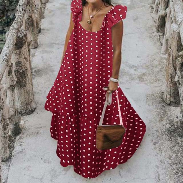 Bohemian Polka dot Summer Sundress for Women