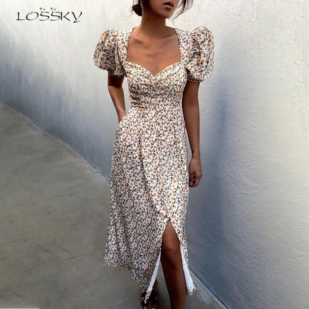 Women's Vintage Summer Midi Dress