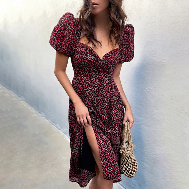 Women's Vintage Summer Midi Dress