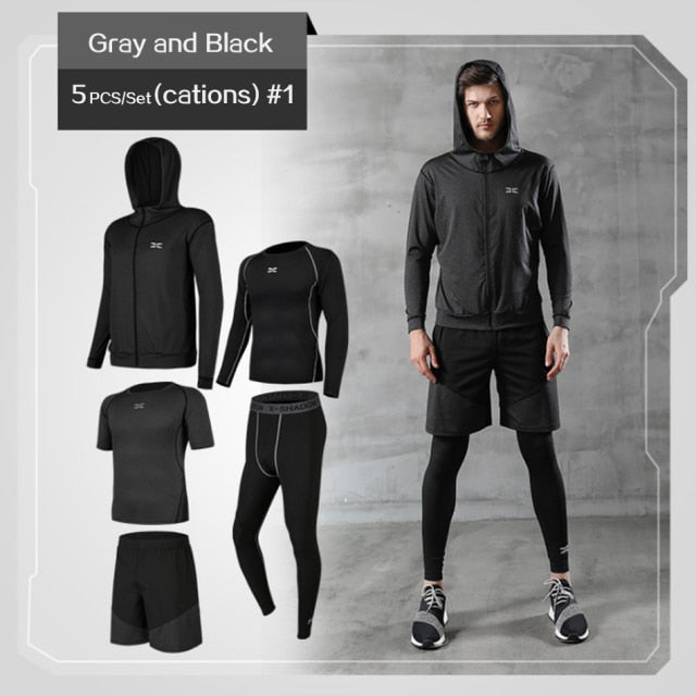 Men's 5 Piece Compression Suit