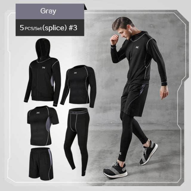 Men's 5 Piece Compression Suit