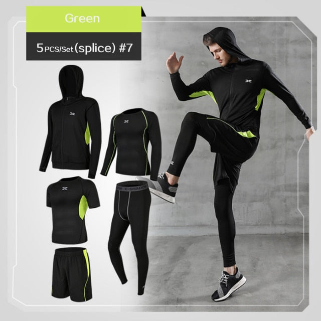 Men's 5 Piece Compression Suit