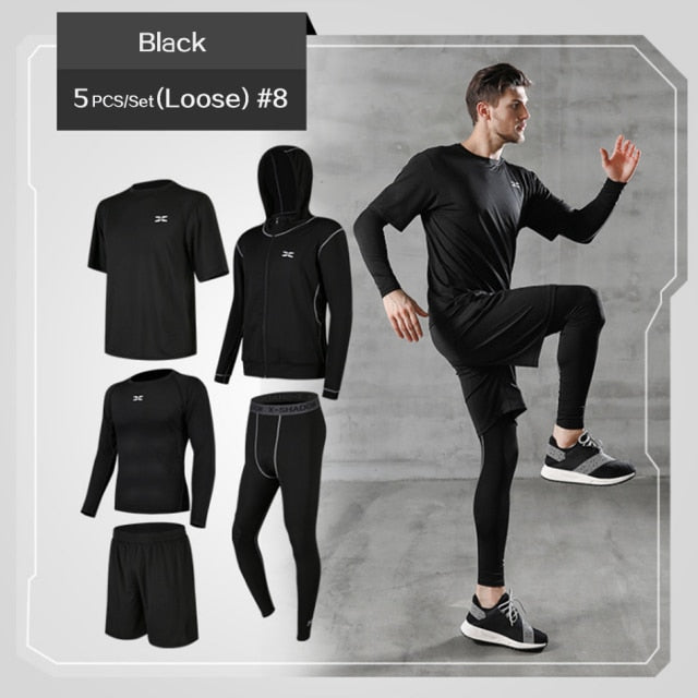 Men's 5 Piece Compression Suit