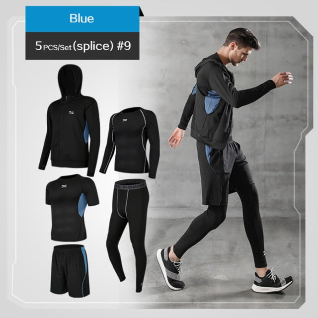 Men's 5 Piece Compression Suit