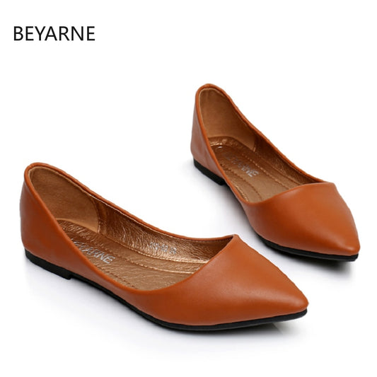 Hand-Sewn Genuine Leather Flat Shoes