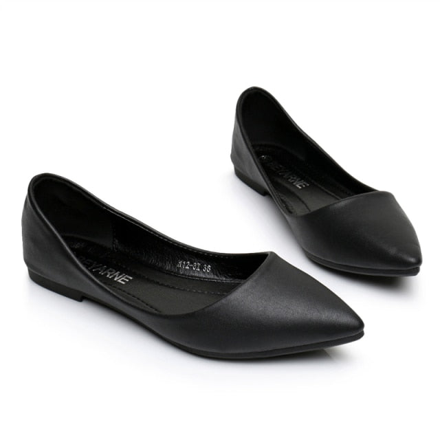 Hand-Sewn Genuine Leather Flat Shoes