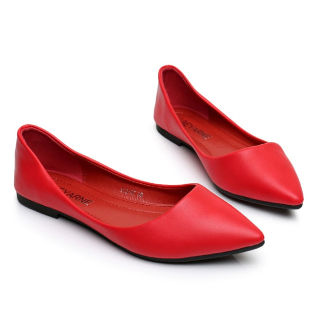 Hand-Sewn Genuine Leather Flat Shoes