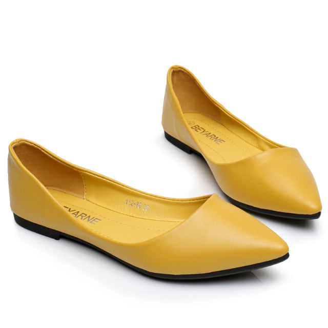 Hand-Sewn Genuine Leather Flat Shoes