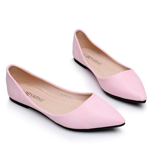 Hand-Sewn Genuine Leather Flat Shoes