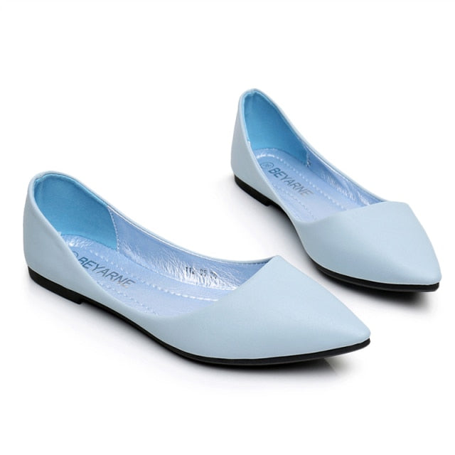 Hand-Sewn Genuine Leather Flat Shoes