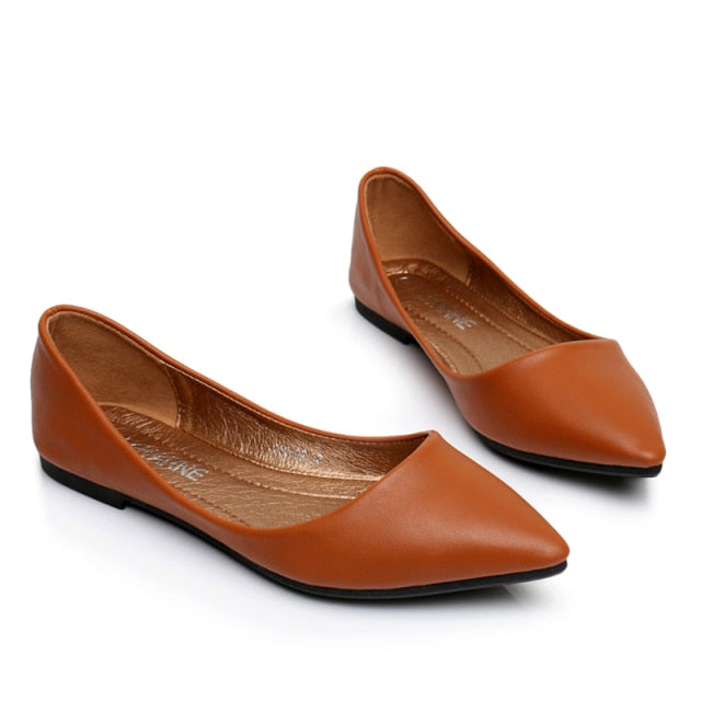 Hand-Sewn Genuine Leather Flat Shoes