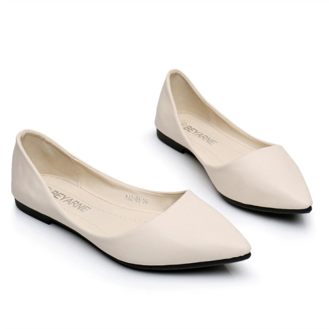 Hand-Sewn Genuine Leather Flat Shoes