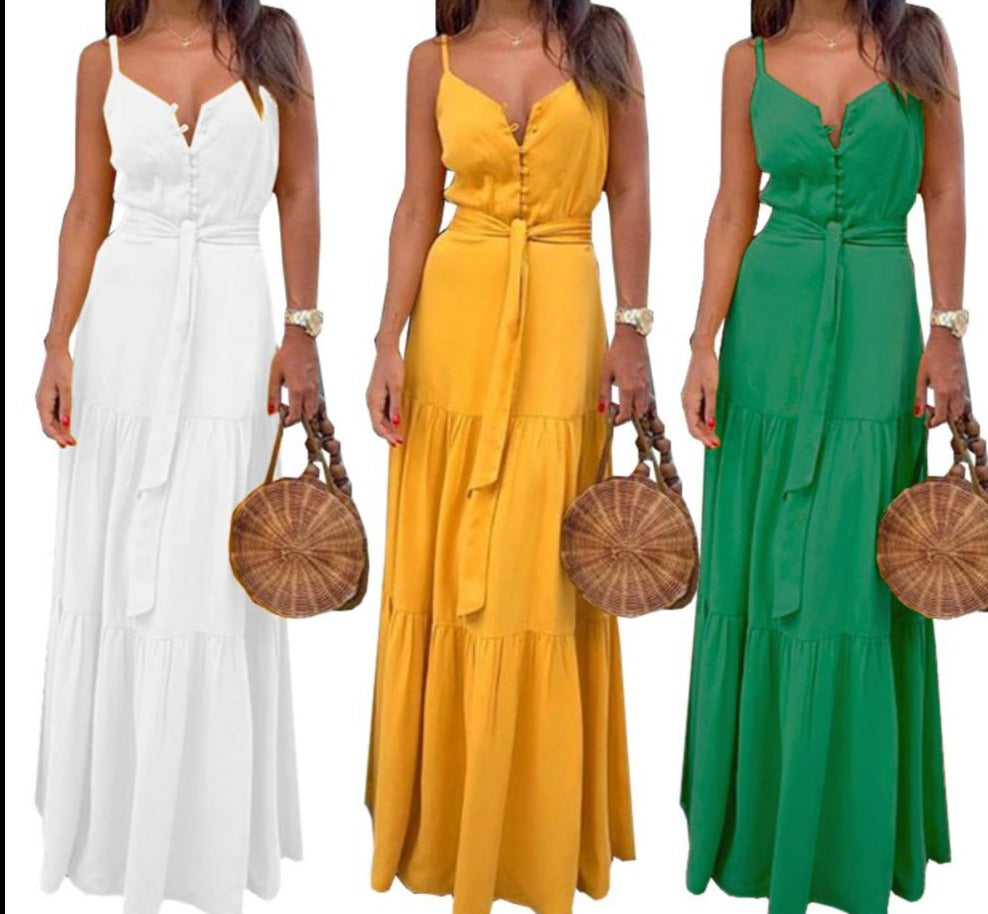 Plus Size Bohemian Sleeveless Maxi Dress