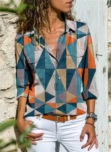 Loose Fitting Casual Printed Shirts