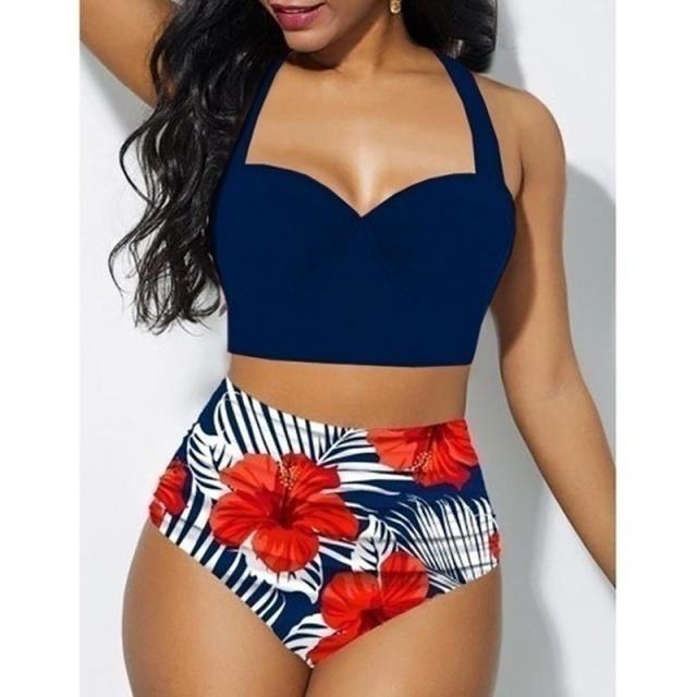 Women's High Waisted Push Up Bikini Set