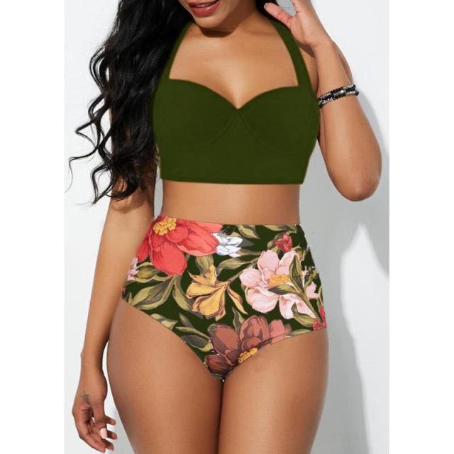 Women's High Waisted Push Up Bikini Set