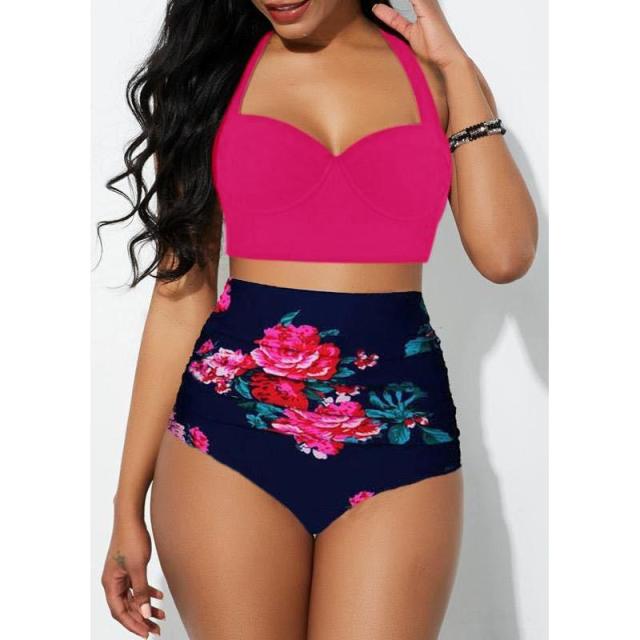 Women's High Waisted Push Up Bikini Set