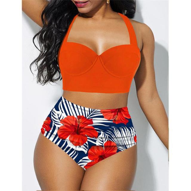 Women's High Waisted Push Up Bikini Set