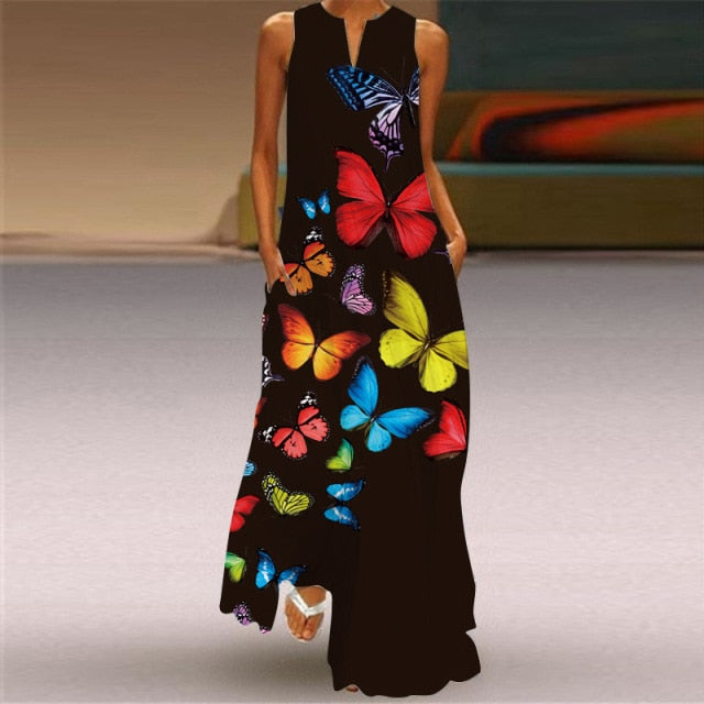 Elegant "What They Wish for" Maxi Dress