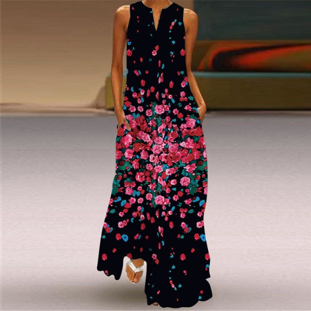 Elegant "What They Wish for" Maxi Dress