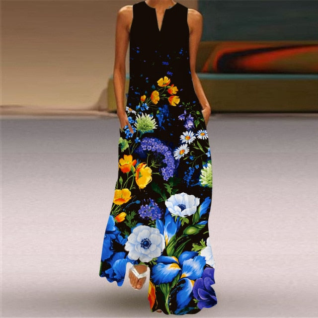 Elegant "What They Wish for" Maxi Dress