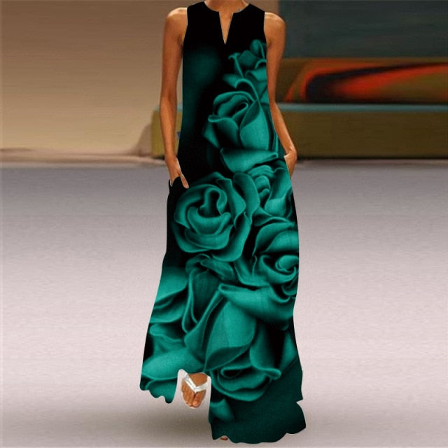 Elegant "What They Wish for" Maxi Dress