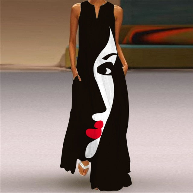 Elegant "What They Wish for" Maxi Dress