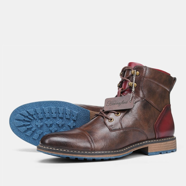 Rugged American Style Men's Ankle Boots